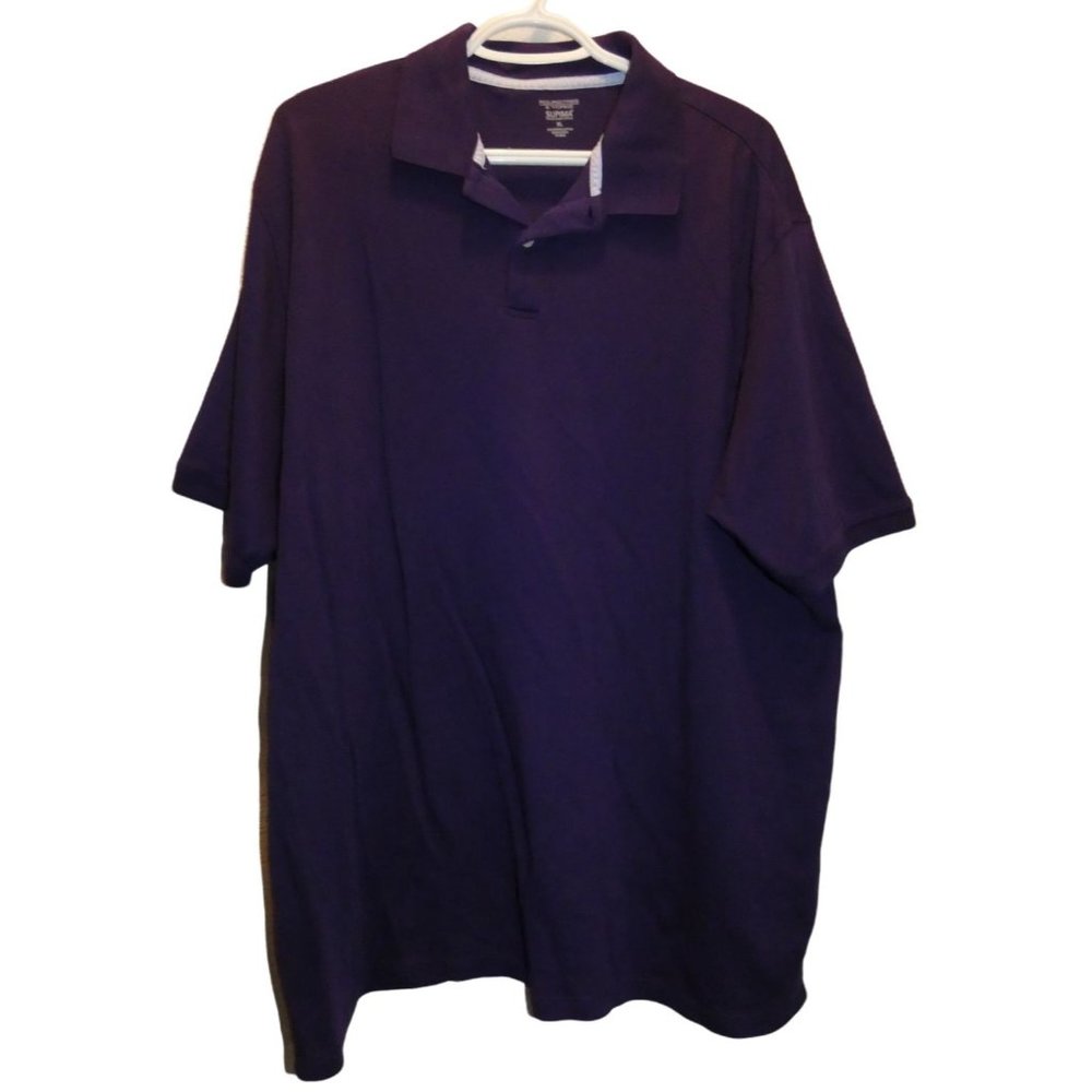 Men's Purple Golf Shirt Polo, XL, Roundtree & Yorke